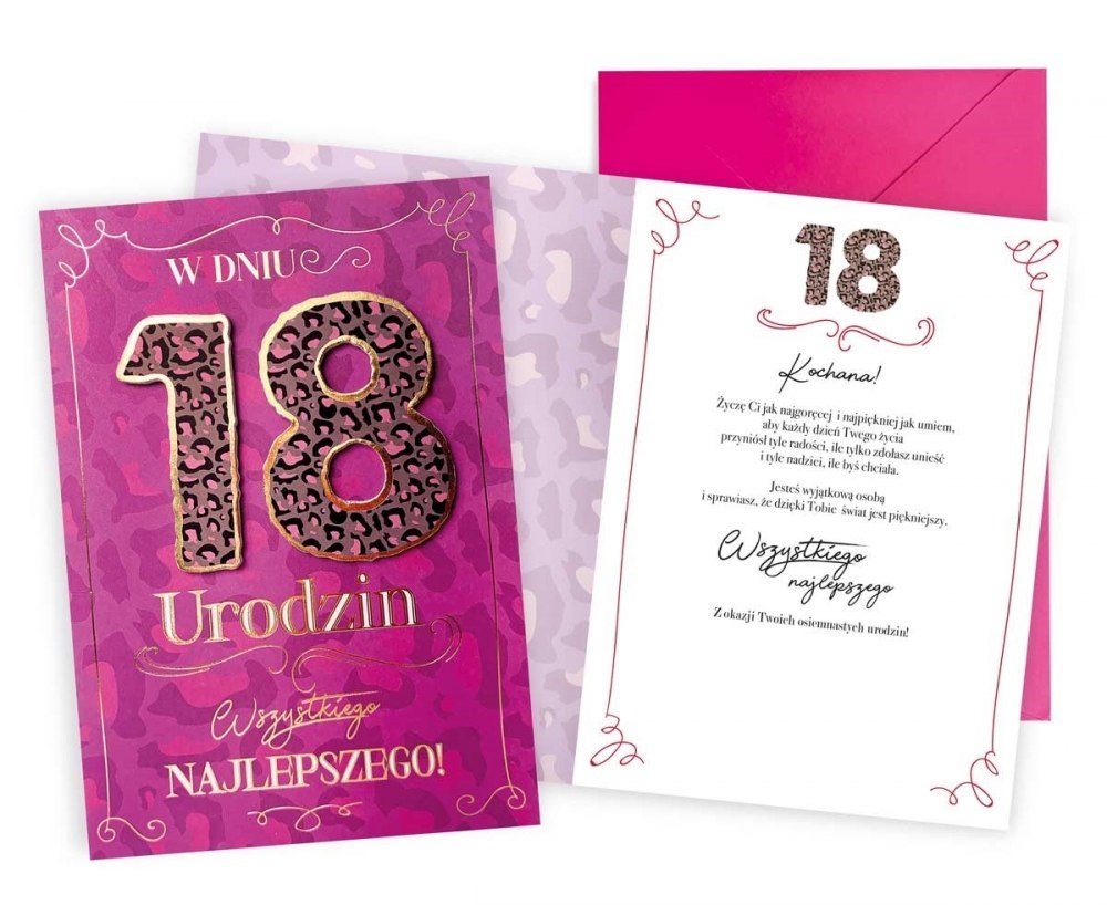 TICKET DKP-017 BIRTHDAY OF 18 YEARS OLD 18 YEARS OLD, NUMBERS PASSION CARDS - CARDS